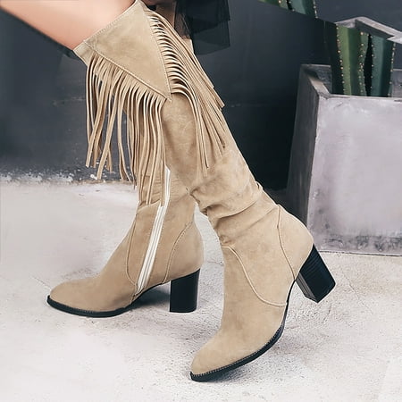 Women s Autumn And Winter Side Tassel Suede Zipper Thick Heel Medium High Boots
Women s Autumn And Winter Side Tassel Suede Zipper Thick Heel Medium High Boots