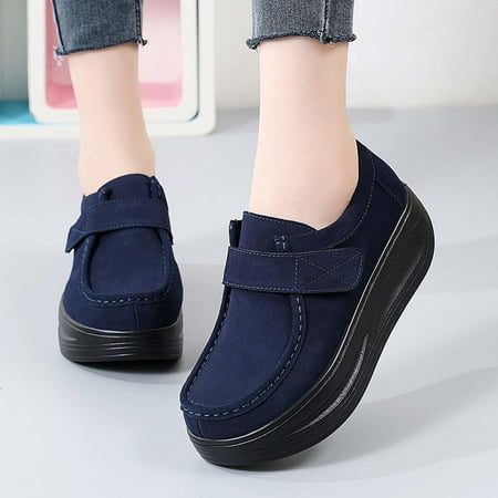 DAETIROS Womens Shoes Wide Width Thick sole Casual Solid color Velcro Soft sole Outdoor Womens Shoes Blue Size 9
DAETIROS Womens Shoes Wide Width Thick sole Casual Solid color Velcro Soft sole Outdoor Womens Shoes Blue Size 9