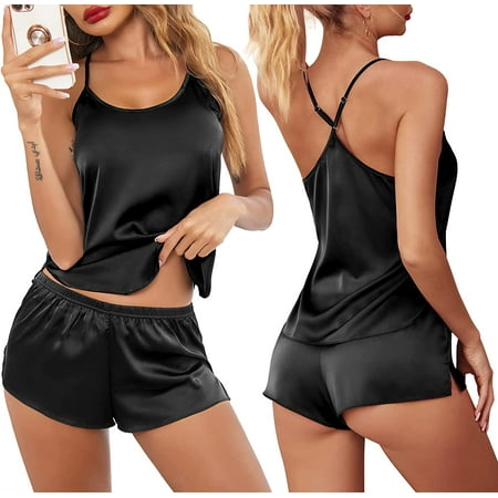 Pajamas Womens Sexy Lingerie Satin Sleepwear Silk Cami Shorts Set Soft Sleep Pjs 2 Piece Nightwear Gift
Pajamas Womens Sexy Lingerie Satin Sleepwear Silk Cami Shorts Set Soft Sleep Pjs 2 Piece Nightwear Gift