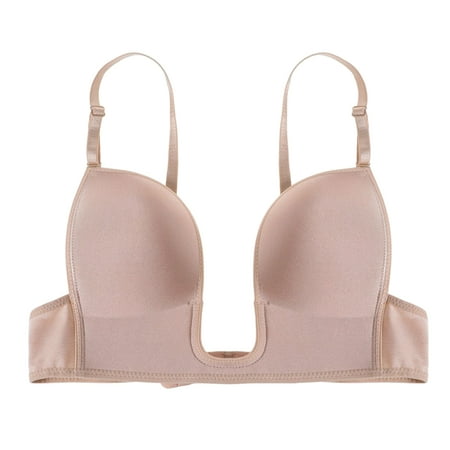 Fusipu Women Bras Deep U Backless Adjustable Solid Color Women Bralette for Inner Wear
Fusipu Women Bras Deep U Backless Adjustable Solid Color Women Bralette for Inner Wear