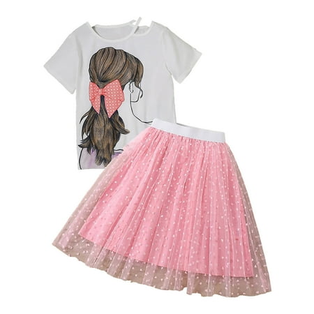 KUNKASA Boys Girls Outfit Set Pullover Cartoon Printed Short Sleeve Top Mesh Solid Color Half Skirt Suit Clothes with Pockets 2024 8-9 Years
KUNKASA Boys Girls Outfit Set Pullover Cartoon Printed Short Sleeve Top Mesh Solid Color Half Skirt Suit Clothes with Pockets 2024 8-9 Years