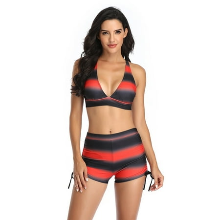 Feiona Women s Sports V-neck Backless Bikini Two Pieces Set Strap Cross Swimsuit Retro Tie Dye Bra And Boxer Suit
Feiona Women s Sports V-neck Backless Bikini Two Pieces Set Strap Cross Swimsuit Retro Tie Dye Bra And Boxer Suit