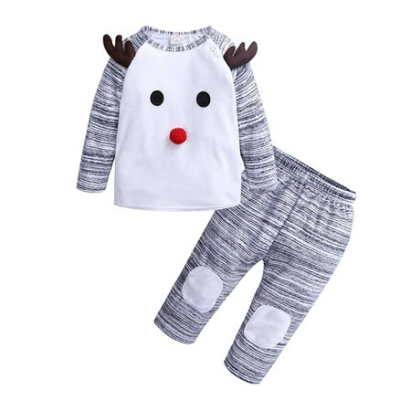 YWDJ 2022 Baby Clothes 3-24Month Newborn Girls Boy Baby Christmas Long Sleeve Cartoon Deer Romper Girls Suit Trousers Suit Gray 3-6 Months
YWDJ 2022 Baby Clothes 3-24Month Newborn Girls Boy Baby Christmas Long Sleeve Cartoon Deer Romper Girls Suit Trousers Suit Gray 3-6 Months