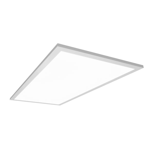 NICOR Lighting 2x4 Ft. Flat Panel LED Troffer with built-in Driver in 3500K (TPE1024SMV35WH)