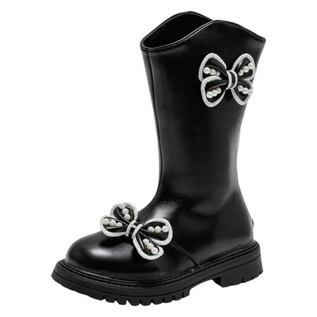 Boots For Girl Children Fashionable Thick Soled Fashionable Baby Soft Soled High Top Bow Girls Shoes (4 Years-4.5 Years)
Boots For Girl Children Fashionable Thick Soled Fashionable Baby Soft Soled High Top Bow Girls Shoes (4 Years-4.5 Years)