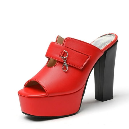 Stamzod Platform Sandals Women Chunky Heel Belt Buckle Super High Heel Sandals Waterproof Table Fish Mouth Slipper Shoes Clearance
Stamzod Platform Sandals Women Chunky Heel Belt Buckle Super High Heel Sandals Waterproof Table Fish Mouth Slipper Shoes Clearance