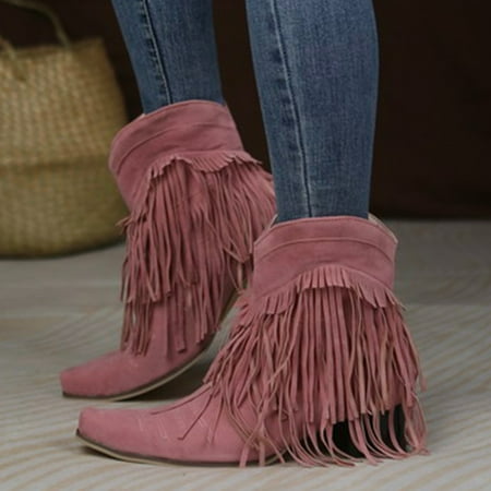 Yinguo Women s Fashion Plus Size Winter Aad Heel Square Head Fringe Boots Short Boots
Yinguo Women s Fashion Plus Size Winter Aad Heel Square Head Fringe Boots Short Boots