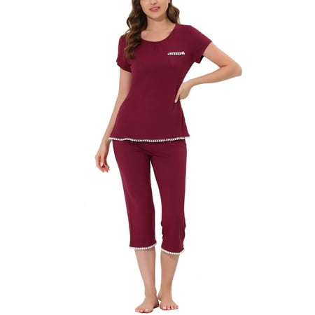 Unique Bargains Women s Lounge Pajama Round Neck Capri Nightwear Casual Sleepwear Sets
Unique Bargains Women s Lounge Pajama Round Neck Capri Nightwear Casual Sleepwear Sets