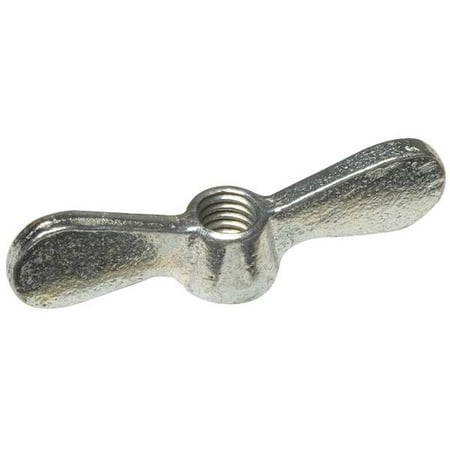 ZoroSelect 3/8 -16 Grade 2 Steel Zinc Plated Wing Nuts 10 pk.