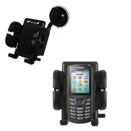 Gomadic Brand Flexible Car Auto Windshield Holder Mount designed for the Samsung GT-E2152 - Gooseneck Suction Cup Style Cradle