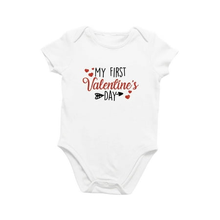 Printique Onesie Organic Baby One Piece Short Sleeve Valentine s Bodysuit 0-12 Months - My First Valentine s Day (0-3 Months)
Printique Onesie Organic Baby One Piece Short Sleeve Valentine s Bodysuit 0-12 Months - My First Valentine s Day (0-3 Months)