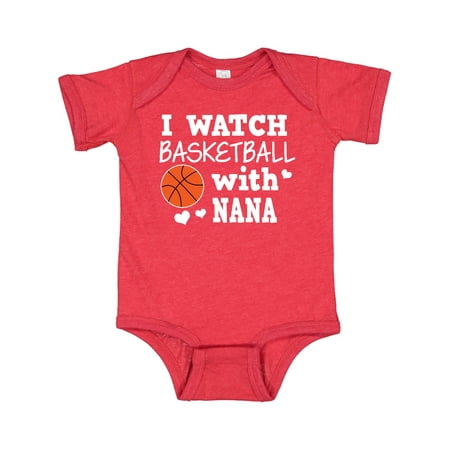 Inktastic I Watch Basketball with Nana Gift Baby Boy Bodysuit