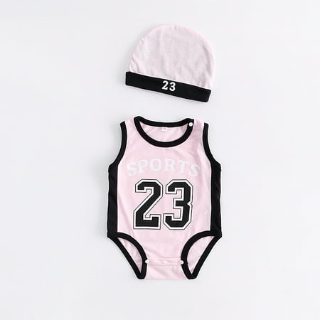 TUOBARR Toddler Kids Baby Boys 23 Print Exercise Sleeveless Romper Cap Bodysuit Outfits Pink (0-24Months)
TUOBARR Toddler Kids Baby Boys 23 Print Exercise Sleeveless Romper Cap Bodysuit Outfits Pink (0-24Months)