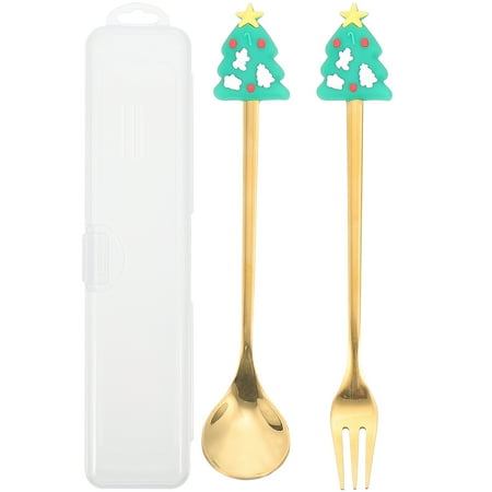 1 Set Christmas Cutlery Set Stainless Steel Dessert Spoon Fruit Fork for Travel Party
1 Set Christmas Cutlery Set Stainless Steel Dessert Spoon Fruit Fork for Travel Party