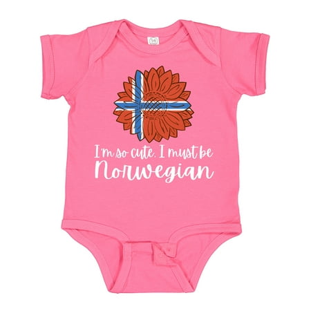 Inktastic I m So Cute I Must Be Norwegian Sunflower Norway Flag Gift Baby Boy or Baby Girl Bodysuit 
Inktastic I m So Cute I Must Be Norwegian Sunflower Norway Flag Gift Baby Boy or Baby Girl Bodysuit