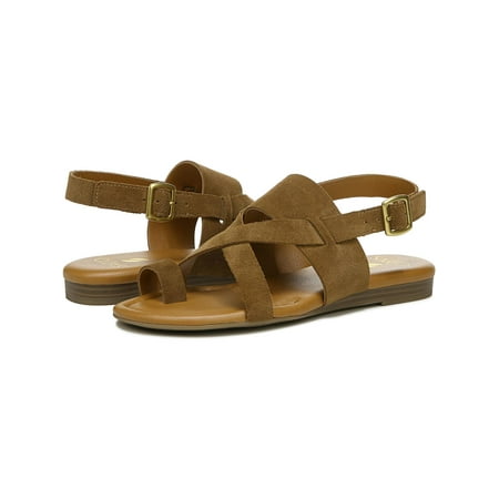 Franco Sarto Womens Gia Suede Toe Loop Slingback Sandals