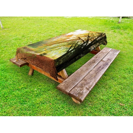 Forest Outdoor Tablecloth Autumn View in A Forest with Faded Color Leaves European Northern Dutch Fall Image Decorative Washable Fabric Picnic Table Cloth 58 X 84 Inches Orange Green by Ambesonne
Forest Outdoor Tablecloth Autumn View in A Forest with Faded Color Leaves European Northern Dutch Fall Image Decorative Washable Fabric Picnic Table Cloth 58 X 84 Inches Orange Green by Ambesonne