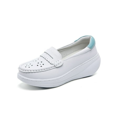 Daeful Womens Loafers Comfort Nurse Shoes Slip On Flats Driving Hollow Out Anti-Slip Wedge Boat Shoe White Blue 6.5
Daeful Womens Loafers Comfort Nurse Shoes Slip On Flats Driving Hollow Out Anti-Slip Wedge Boat Shoe White Blue 6.5