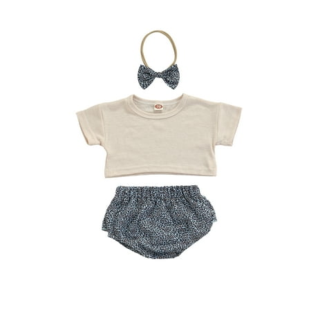 3 Pcs Newborn Kids Baby Girl Outfit Cute Short Sleeve Crop Tops and Ruffle Bloomer Shorts Infant Ribbed Cotton Set
3 Pcs Newborn Kids Baby Girl Outfit Cute Short Sleeve Crop Tops and Ruffle Bloomer Shorts Infant Ribbed Cotton Set