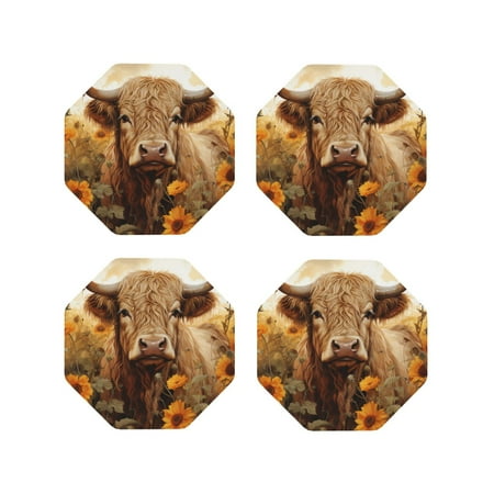 Leather Coasters with Heat-resistant for Drinks Vintage Sunflower Cow -标题2 Octagon
Leather Coasters with Heat-resistant for Drinks Vintage Sunflower Cow -标题2 Octagon