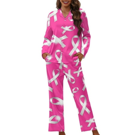 Renewold Stretchy Women Pajamas Sets 2 Pack Long Sleeve Top & Pants Pink Ribbon Size S Athletic Clothing Home Life PJ Breast Cancer Awareness Long Sleeve Fashion Sleepwear with Button
Renewold Stretchy Women Pajamas Sets 2 Pack Long Sleeve Top & Pants Pink Ribbon Size S Athletic Clothing Home Life PJ Breast Cancer Awareness Long Sleeve Fashion Sleepwear with Button