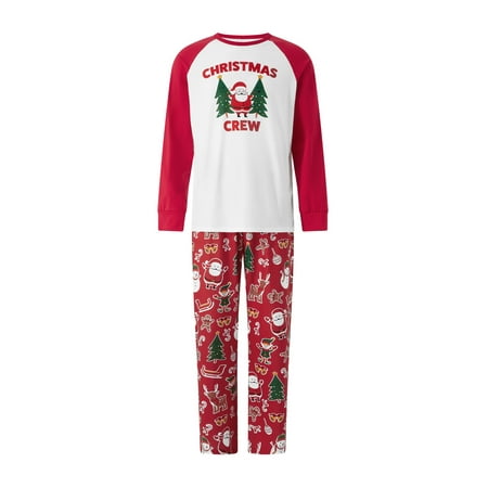Gureui Christmas Matching Family Pajamas Set Long Sleeve Christmas Tree Cute Cartoon Santa Print Round Neck Tops + Cartoon Pants Nightwear Set
Gureui Christmas Matching Family Pajamas Set Long Sleeve Christmas Tree Cute Cartoon Santa Print Round Neck Tops + Cartoon Pants Nightwear Set