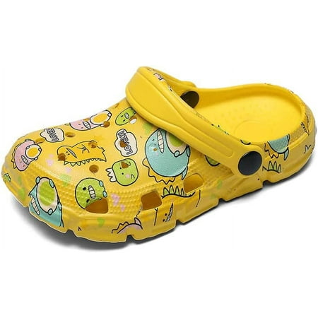 

KAQ Kids Cute Clogs Cartoon Garden Shoes for Boys Girls Non-Slip Slides Slippers Indoor Outdoor Children Water Shower Beach Pool Sandals