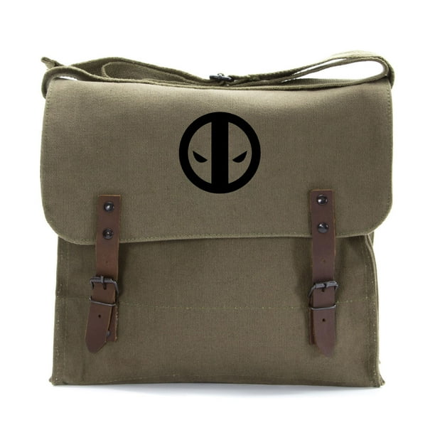 Deadpool Logo Army Heavyweight Canvas Medic Shoulder Bag