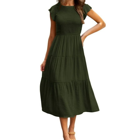 jsaierl Women s Bohemian Short Sleeve Long Beach Sun Dresses Solid Maxi Dress for Women 2022
jsaierl Women s Bohemian Short Sleeve Long Beach Sun Dresses Solid Maxi Dress for Women 2022