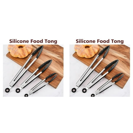 2pcs Non Stick Kitchen Tong with Silicone Tip Stainless Steel Cooking Grilling Steak BBQ Food Clip Black 9 Inches
2pcs Non Stick Kitchen Tong with Silicone Tip Stainless Steel Cooking Grilling Steak BBQ Food Clip Black 9 Inches