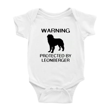 Warning: Protected by A Leonberger Dog Funny Baby Rompers Baby Clothes (White 12-18 Months)
Warning: Protected by A Leonberger Dog Funny Baby Rompers Baby Clothes (White 12-18 Months)