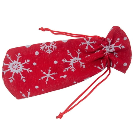 Christmas Wine Bottle Cover Snowflake Gift Bag Car Champagne Red Wine Bottle Bag