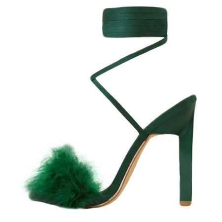 NECHOLOGY Women Sandals with Arch Support Women Ladies High Heels Plush Lace Up Sandals Stilettos Work Sandals for Women Green 6.5
NECHOLOGY Women Sandals with Arch Support Women Ladies High Heels Plush Lace Up Sandals Stilettos Work Sandals for Women Green 6.5