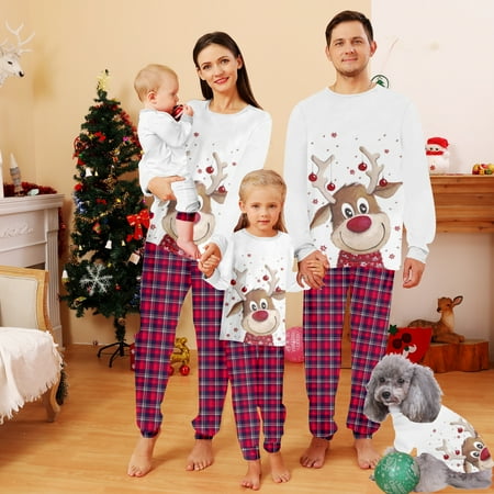 Kaket Matching Christmas Family Pajamas Set for Family Christmas Pjs Sets Long Sleeve Xmas Loungewear Set/Baby-70
Kaket Matching Christmas Family Pajamas Set for Family Christmas Pjs Sets Long Sleeve Xmas Loungewear Set/Baby-70