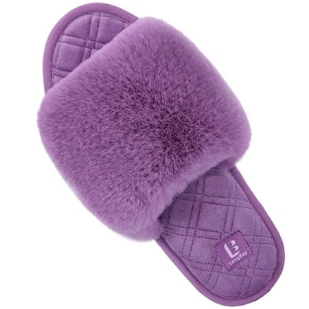 LongBay Women s Fuzzy Faux Fur Memory Foam Cozy Flat Spa Slide Slippers Comfy Open Toe Slip On House Shoes Sandals
LongBay Women s Fuzzy Faux Fur Memory Foam Cozy Flat Spa Slide Slippers Comfy Open Toe Slip On House Shoes Sandals