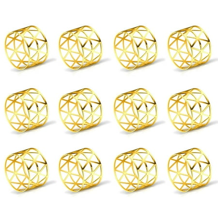 Tycncty 12 Pcs of Round Mesh Napkin Ring Holder Table Set Suitable for Casual or formal Occasions and Wedding Parties (Golden)
Tycncty 12 Pcs of Round Mesh Napkin Ring Holder Table Set Suitable for Casual or formal Occasions and Wedding Parties (Golden)