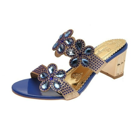 Wesracia Women s Fashion Casual Crystal Floral Slippers Square Heels Outdoor Shoes
Wesracia Women s Fashion Casual Crystal Floral Slippers Square Heels Outdoor Shoes