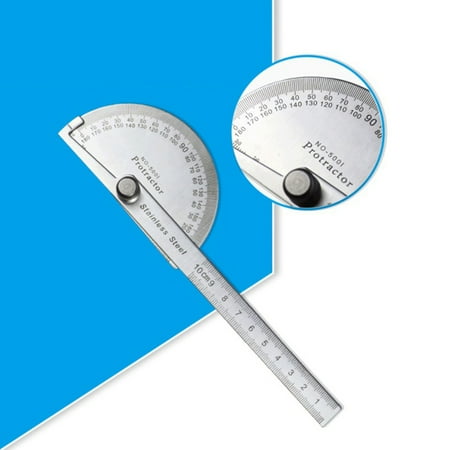 180 Degree Protractor Metal Angle Finder Goniometer Angle Ruler Stainless Steel