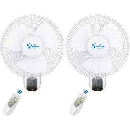 Simple Deluxe 2 Pack-16 Inch Digital Wall Mount Fan with Remote Control 3 Oscillating Modes 3 Speed 72 Inches Power Cord White 2 Exhaust
Simple Deluxe 2 Pack-16 Inch Digital Wall Mount Fan with Remote Control 3 Oscillating Modes 3 Speed 72 Inches Power Cord White 2 Exhaust