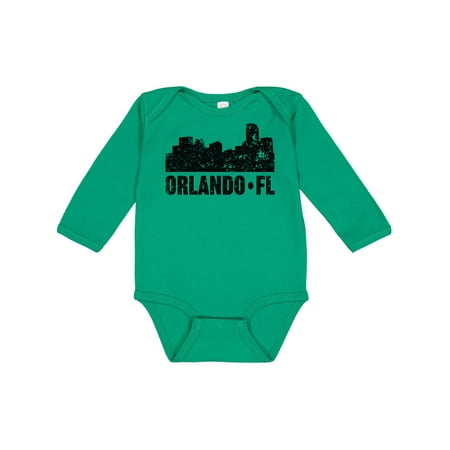 Inktastic Orlando Skyline with Grunge Gift Baby Boy or Baby Girl Long Sleeve Bodysuit