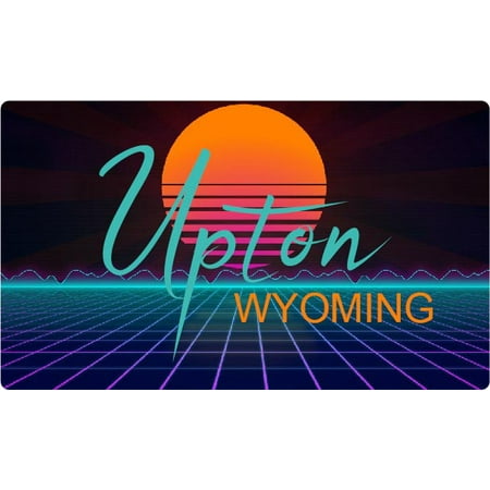 Upton Wyoming 4 X 2.25-Inch Fridge Magnet Retro Neon Design