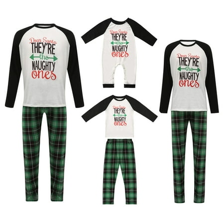 Sunisery Family Matching Sleepwear Christmas Pajamas Set Letter Tops Plaid Pant Set Nightwear Xmas Homewear Black Green Mom-M
Sunisery Family Matching Sleepwear Christmas Pajamas Set Letter Tops Plaid Pant Set Nightwear Xmas Homewear Black Green Mom-M