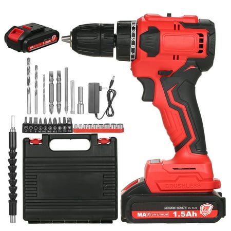 Carevas 21V 1580W Brushless Lithium Drill Set 38in Chuck Heavy Duty Power Screwdriver with Bits Sleeves Extension Shaft Work 2-variable Speed 25+1 Torque Adjustment 80N.m
Carevas 21V 1580W Brushless Lithium Drill Set 38in Chuck Heavy Duty Power Screwdriver with Bits Sleeves Extension Shaft Work 2-variable Speed 25+1 Torque Adjustment 80N.m