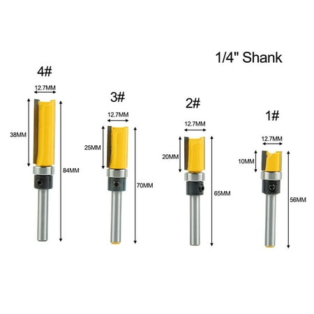 Yannee 1/4 Shank Straight Edge Trimming Router Bit Cleaning Flush Trim Milling Cutter
Yannee 1/4 Shank Straight Edge Trimming Router Bit Cleaning Flush Trim Milling Cutter