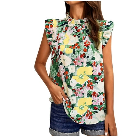 kakina CMSX Womens Beach Tops Fashion Summer Crewneck Ruffle Sleeve Floral Print Blouses Tops Casual Tops T-Shirt Green XL
kakina CMSX Womens Beach Tops Fashion Summer Crewneck Ruffle Sleeve Floral Print Blouses Tops Casual Tops T-Shirt Green XL