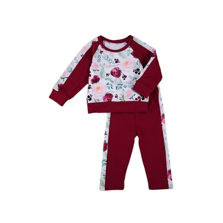 Carolilly 2 Pieces Kids Suit Set Floral Print Round Neck Long Sleeve T-Shirt+ Trousers Yellow/Wine Red
Carolilly 2 Pieces Kids Suit Set Floral Print Round Neck Long Sleeve T-Shirt+ Trousers Yellow/Wine Red