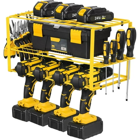 Garage Power Tool Organizer and Storage Wall Mounted Metal Tool Shelf Utility Rack Yellow
Garage Power Tool Organizer and Storage Wall Mounted Metal Tool Shelf Utility Rack Yellow