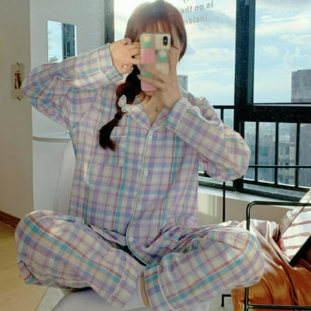 Long Sleeve Pajama Set for Women Button Down Lapel Sleepwear Tops Pants 2 Piece Nightwear Soft Pj Lounge Sets
Long Sleeve Pajama Set for Women Button Down Lapel Sleepwear Tops Pants 2 Piece Nightwear Soft Pj Lounge Sets