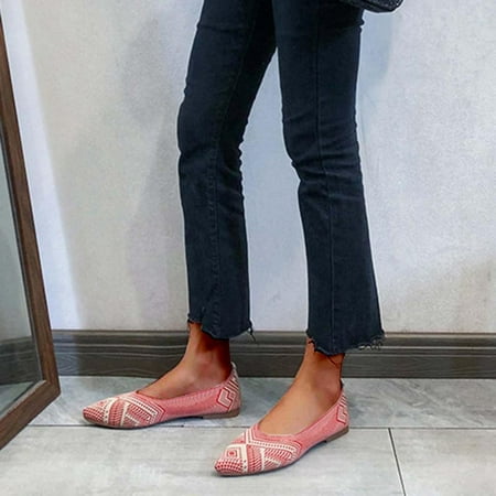 Tdoqot Women s Flat Sandals- Casual Summer Comfy Womens Sandals Red Size 6.5
