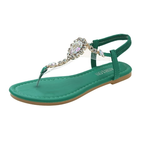 Lolmot Women s Summer Sandals Casual Comfortable Rhinestone Flip Flops Beach Shoes Ankle T-Strap Thong Elastic String Flat Sandals
Lolmot Women s Summer Sandals Casual Comfortable Rhinestone Flip Flops Beach Shoes Ankle T-Strap Thong Elastic String Flat Sandals